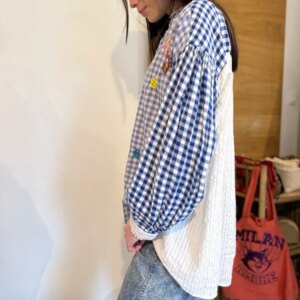 Blouse patchwork Vichy
