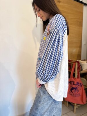 Blouse patchwork Vichy