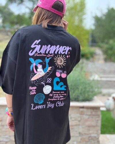 T-shirt dress black