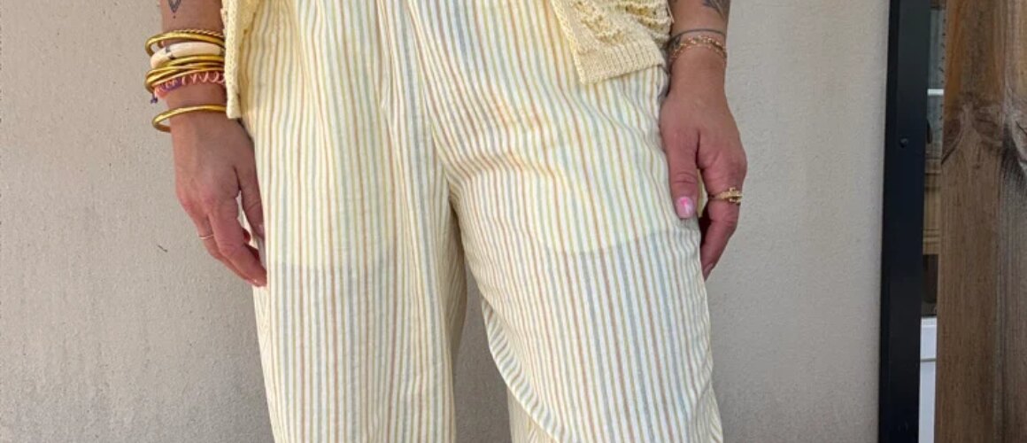 Pantalon Kyoto rayé