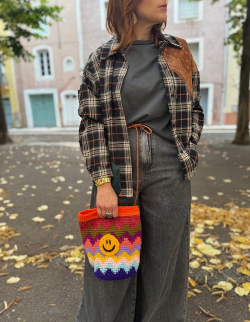 Sac smiley Bohème | Maison Badigo
