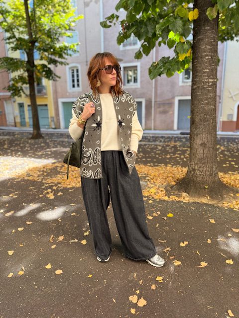 Pantalon Palazzo denim – Image 2