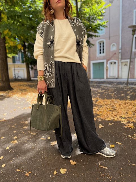 Pantalon Palazzo denim – Image 3
