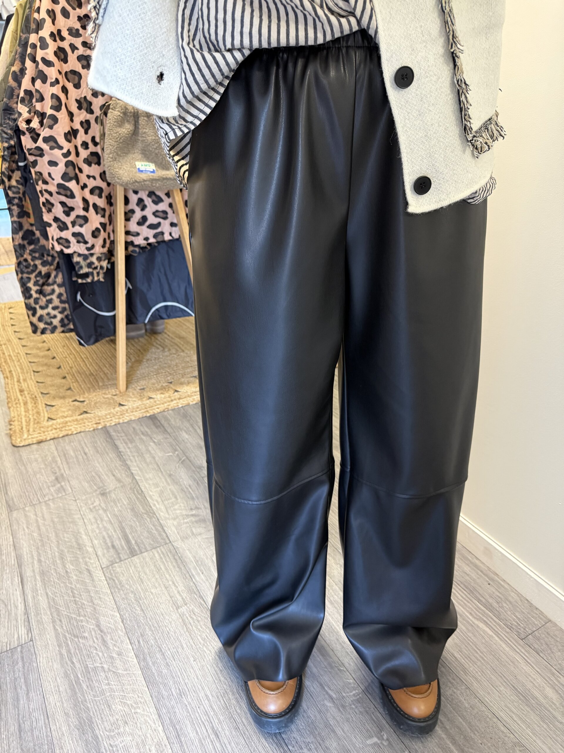 Pantalon barrel simili Joe – Image 2