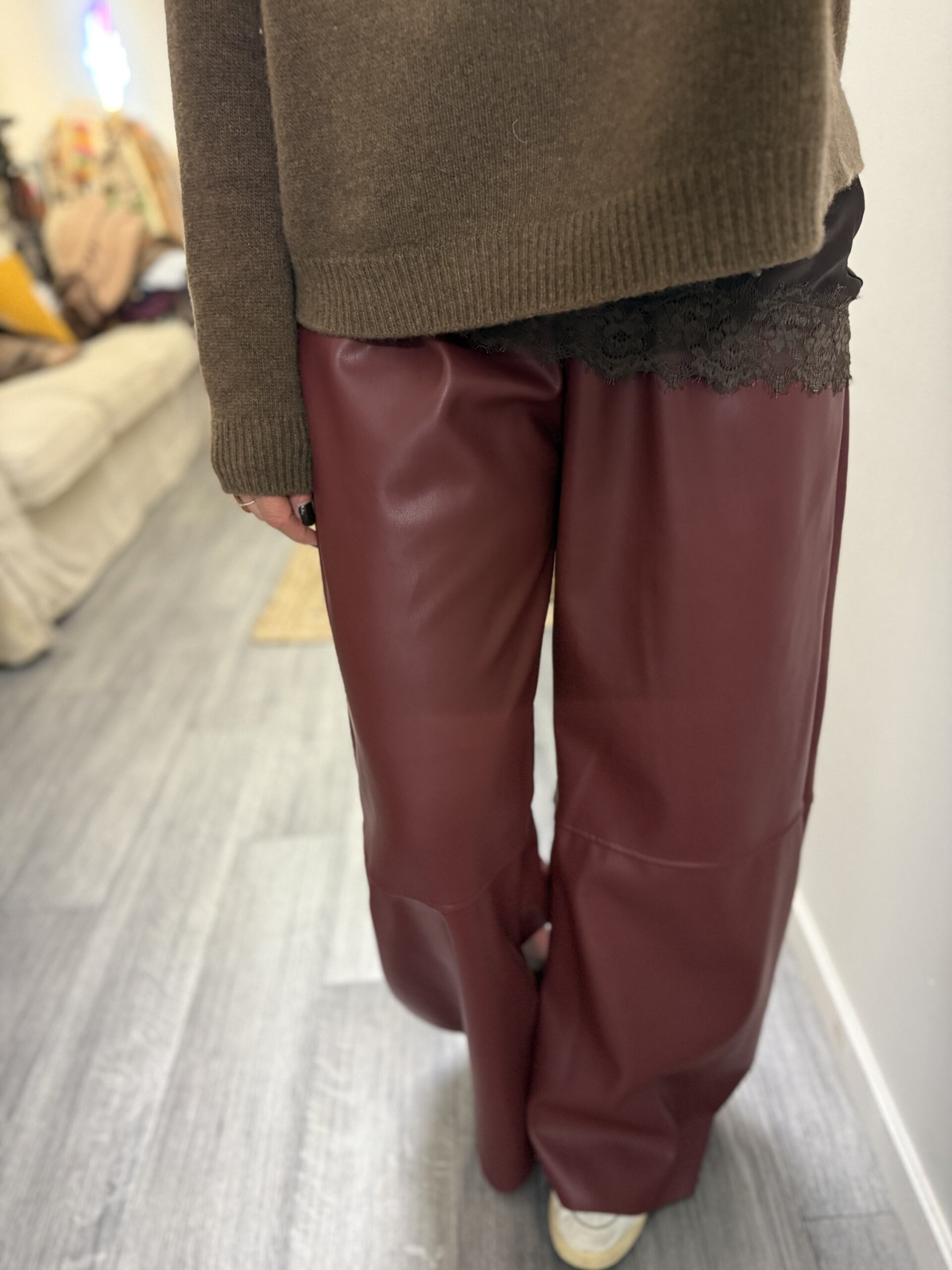 Pantalon barrel simili Joe