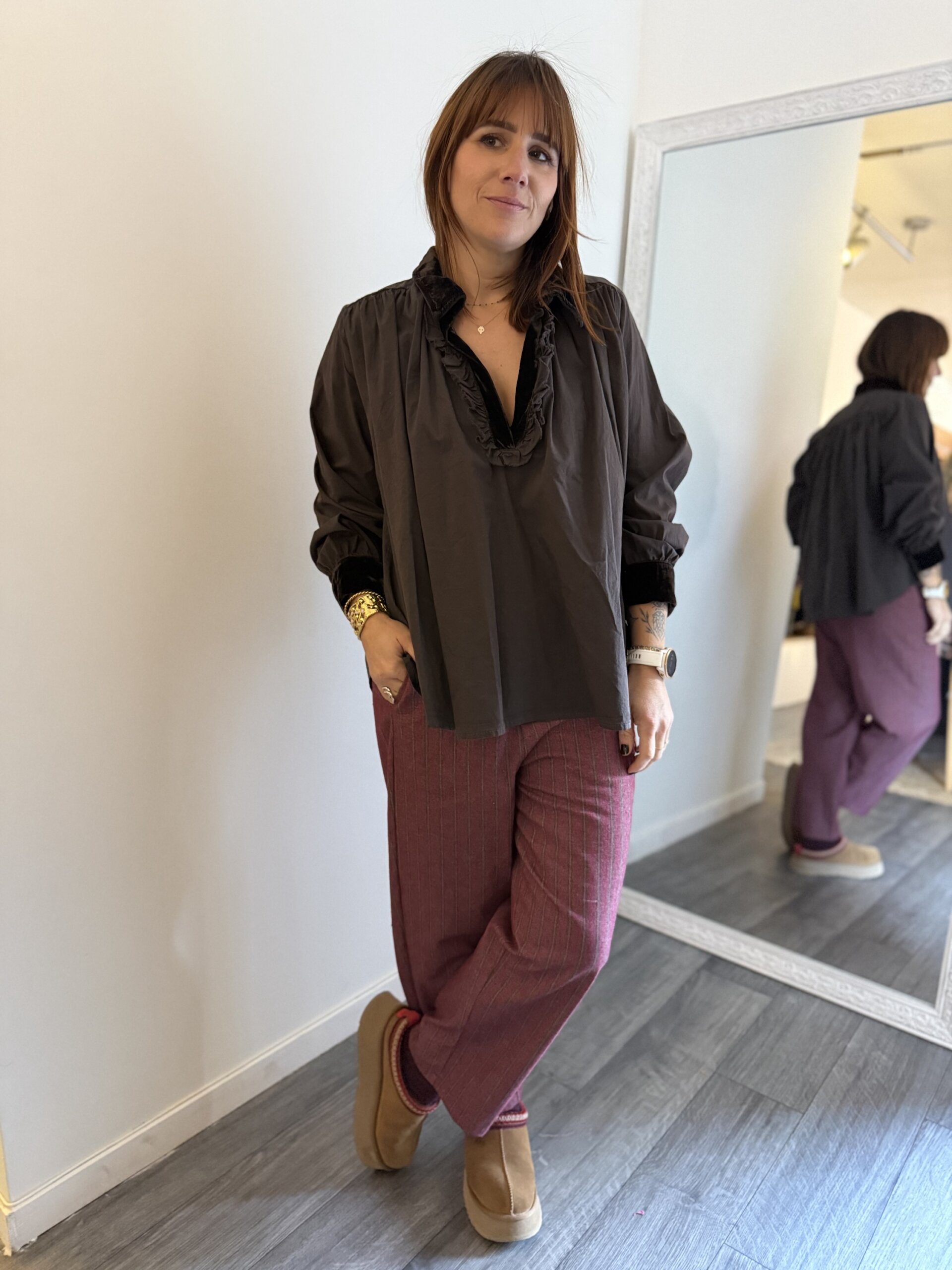 Blouse Cadix froufrou velours – Image 4