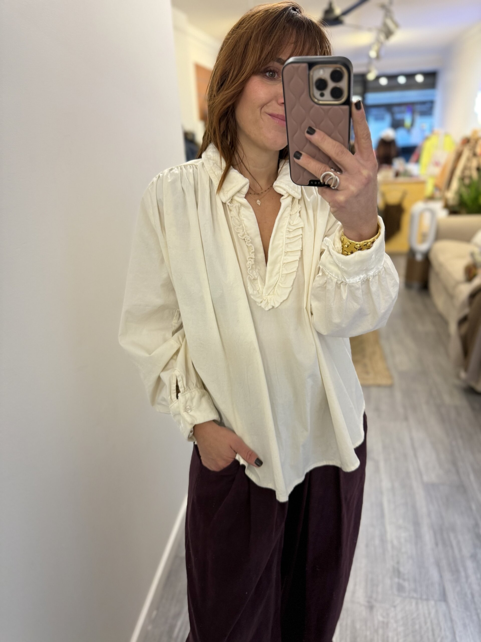 Blouse Cadix froufrou velours – Image 5