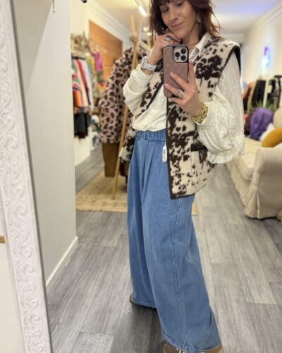 Pantalon Palazzo denim